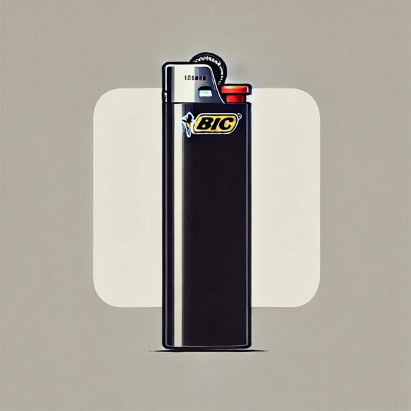 Image of a standard black Bic lighter